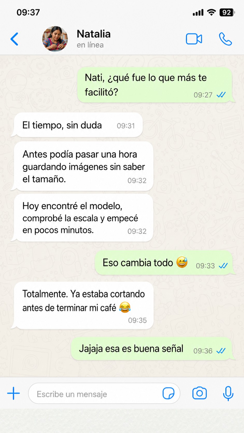 Conversación real: de buscar durante una hora a empezar a cortar en pocos minutos